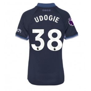 Tottenham Hotspur Destiny Udogie #38 Replika Udebanetrøje Dame 2023-24 Kortærmet